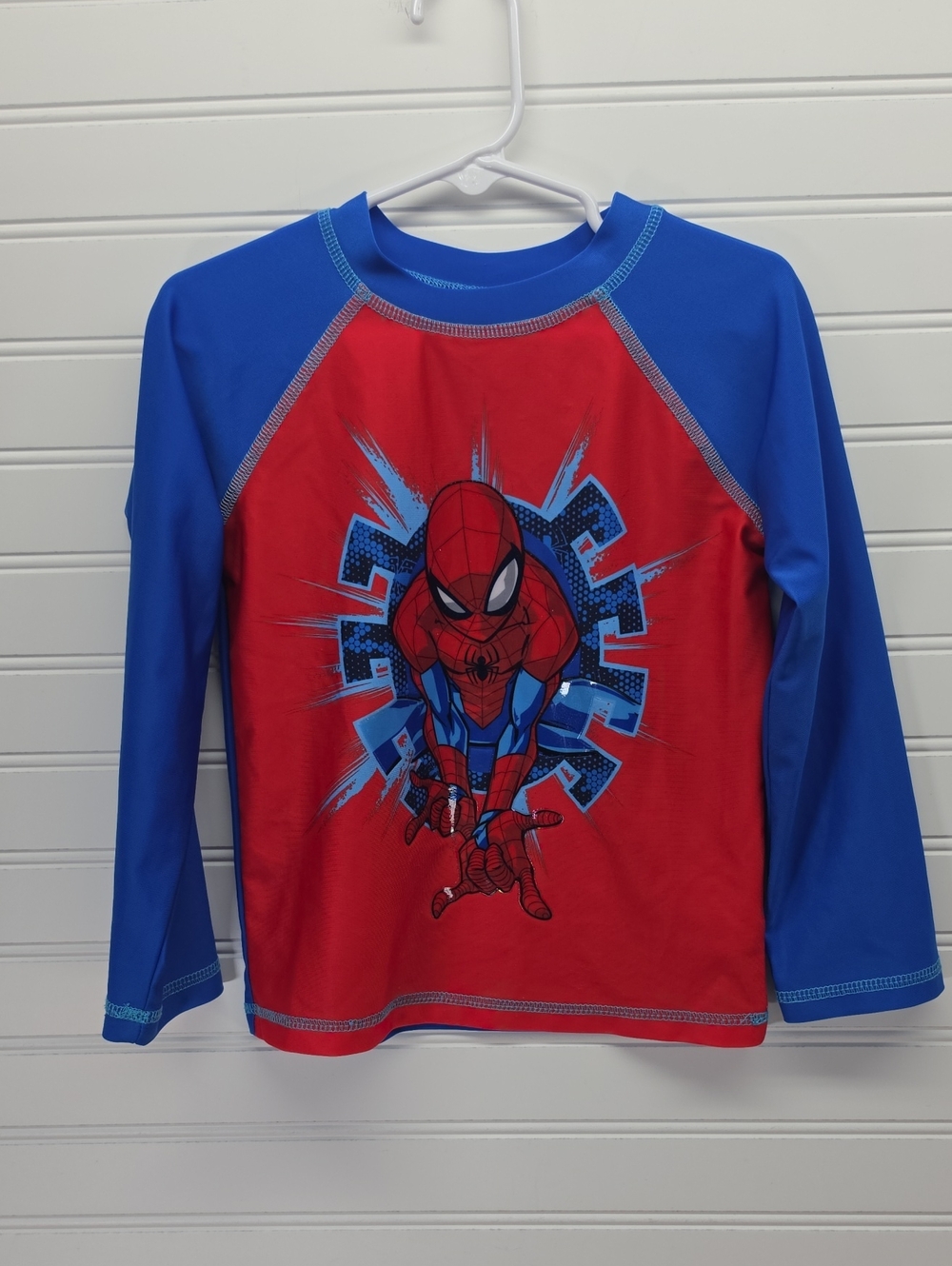 Spider-Man Swim Trunk -Rash Guard Set Size 4T - Picture 2 of 9
